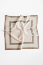 Apaszka jedwabna - Beżowa - Diana - Cała