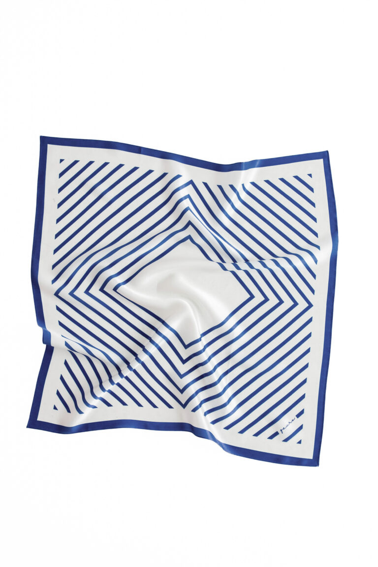 Apaszka jedwabna - Granatowa - Anda - Cała