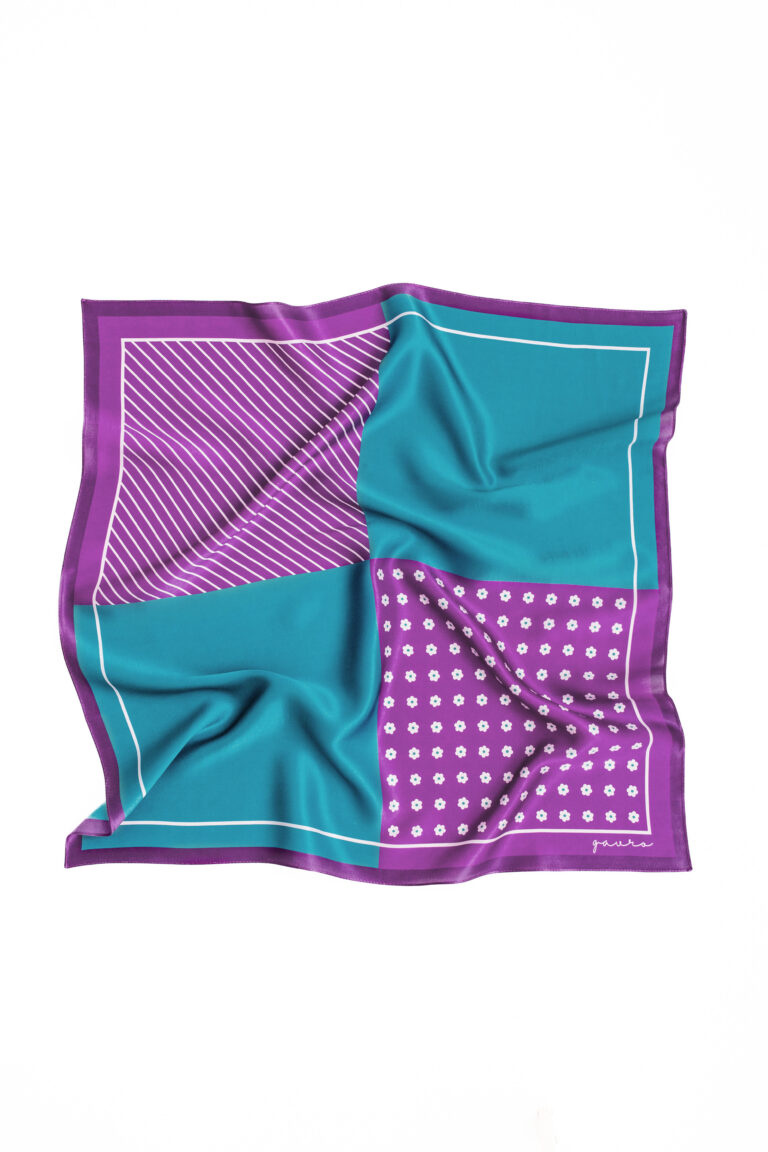 Apaszka jedwabna - Morska - Mila - Cała