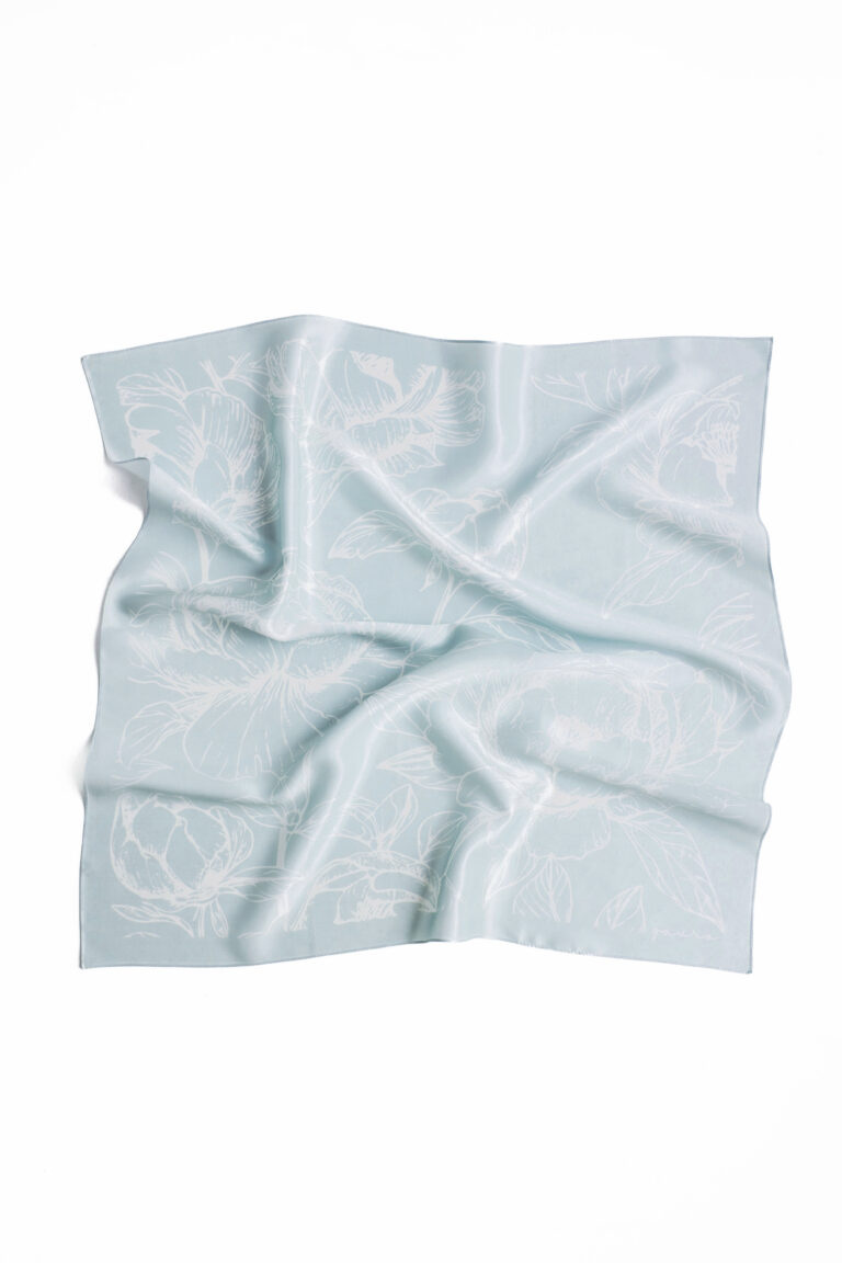 Apaszka jedwabna - Niebieska - Gaja - Cała