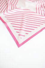 Apaszka jedwabna - Różowa - Anda - Detal