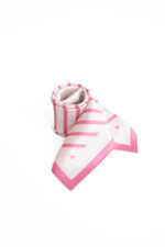 Apaszka jedwabna - Różowa - Anda - Detal