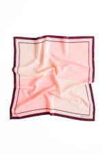 Apaszka jedwabna - Różowa - Pola - Cała