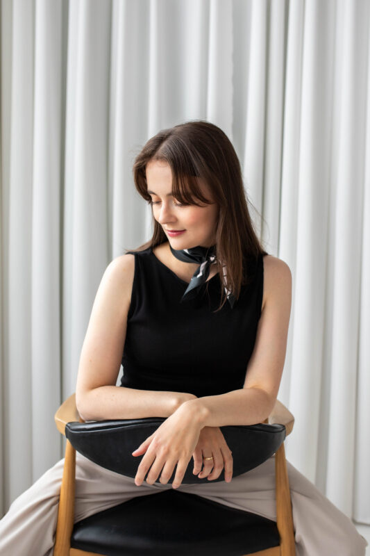 Apaszka jedwabna - Różowa - Tina