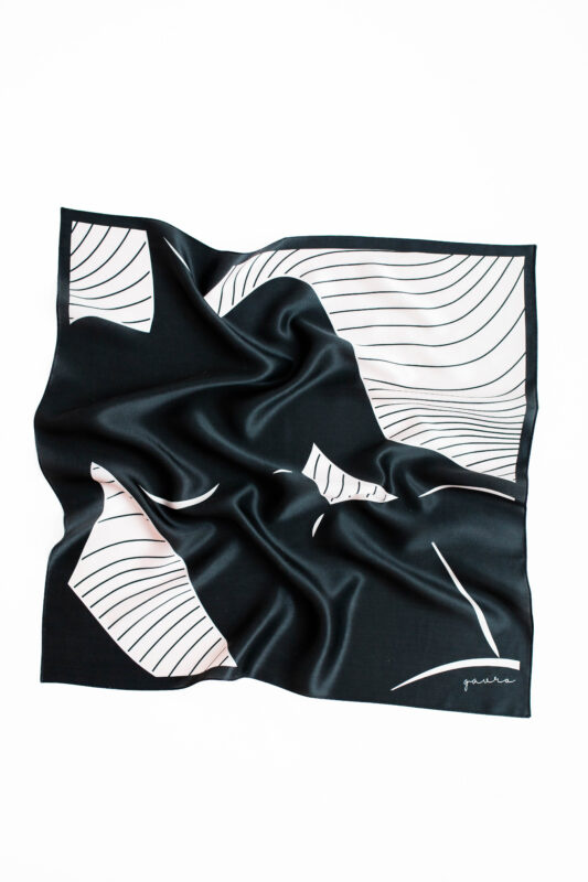 Apaszka jedwabna - Różowa - Tina - Cała